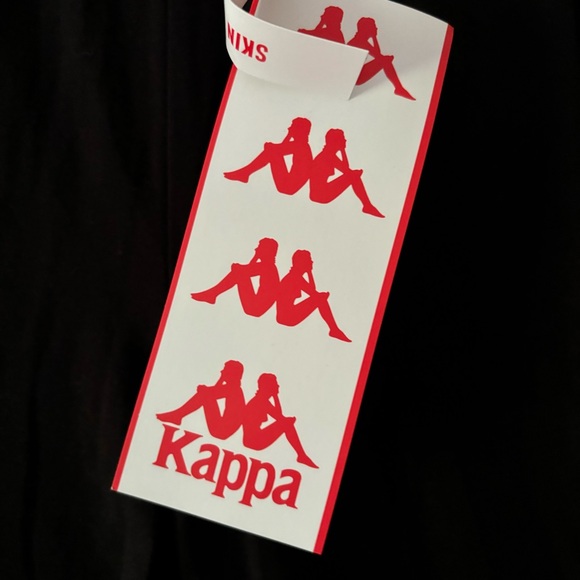 NWT Women’s Medium Black and White Crop Top and Legging Kappa Logo Set - Picture 7 of 16